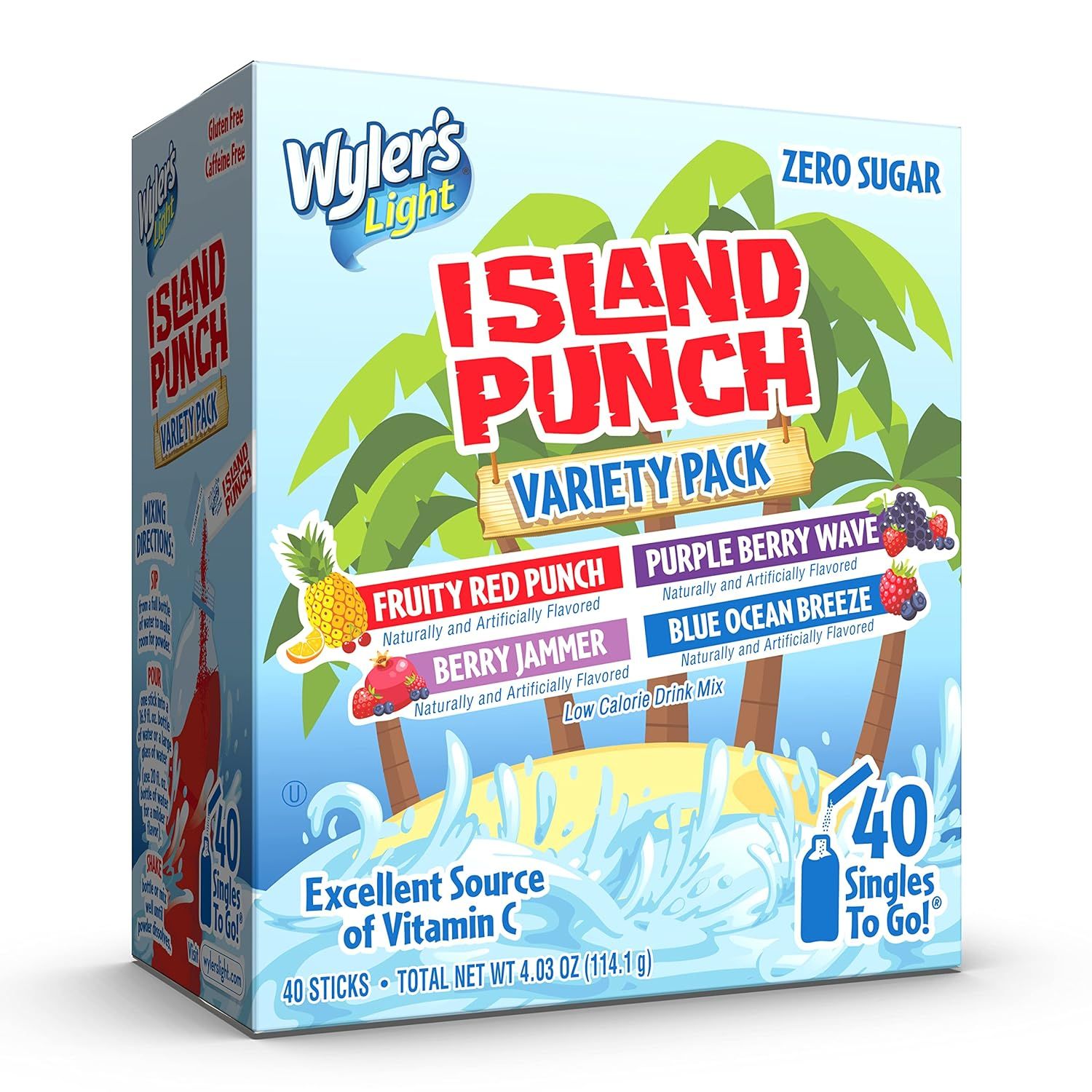 Wyler&#39;s Light Island Punch Variety Pack 40ct - (add to 16.9oz water)