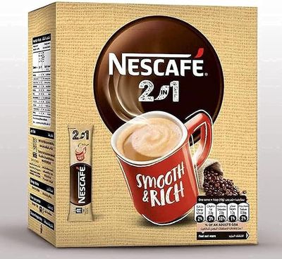 Nescafe 2-in-1 Instant Coffee Sticks (no sugar) 24ct