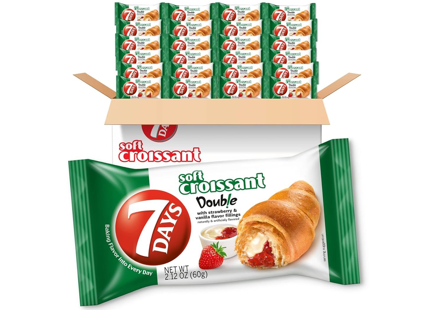 7 Days Soft Croissant - Strawberry &amp; Vanilla