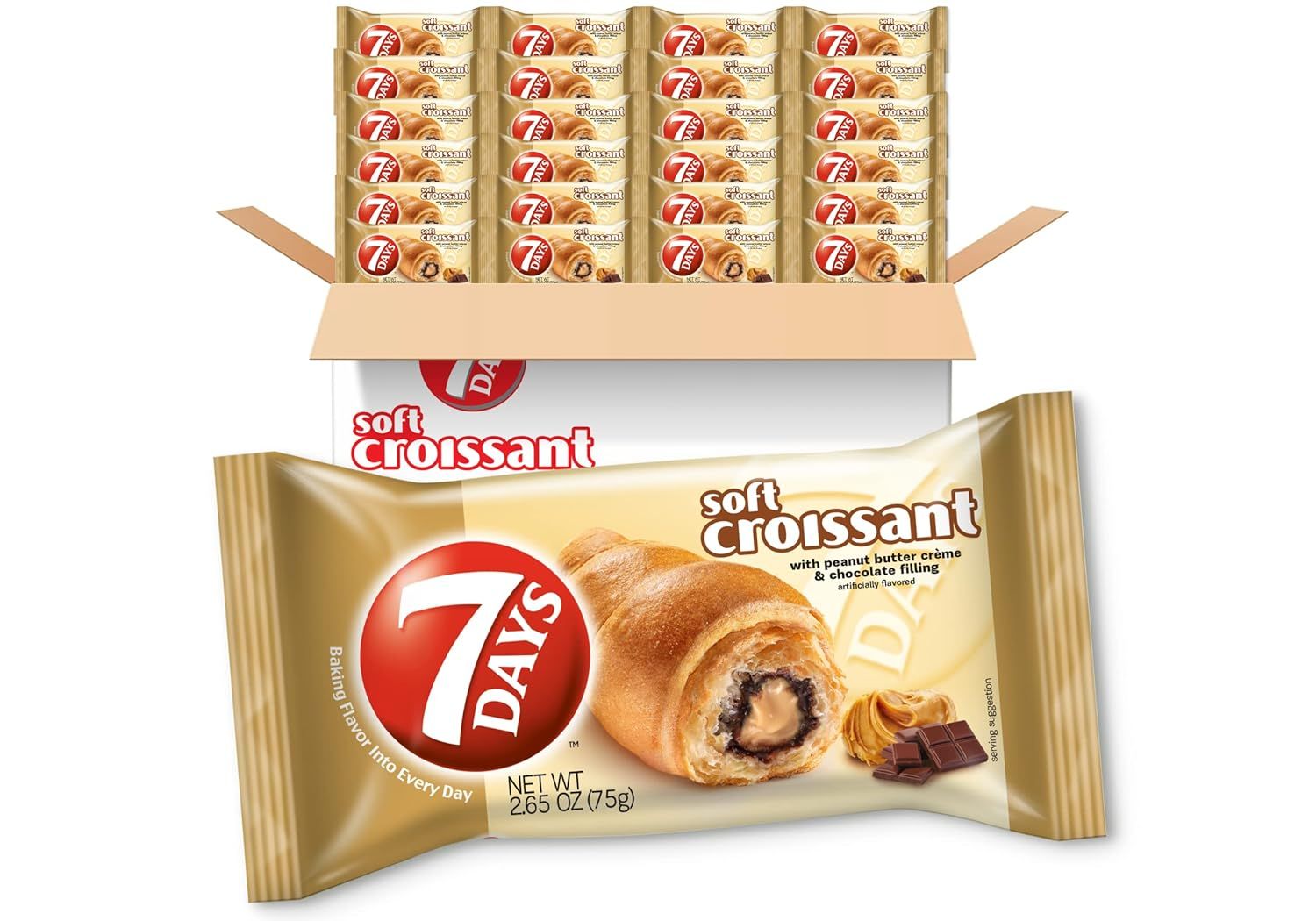 7 Days Soft Croissant - Peanut Butter &amp; Chocolate
