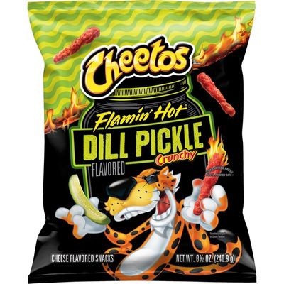 Cheetos     Flamin&#39; Hot Dill Pickle Crunchy