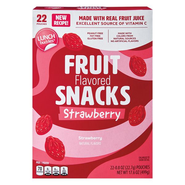 Lunch Buddies Strawberry Fruit Snacks 22ct