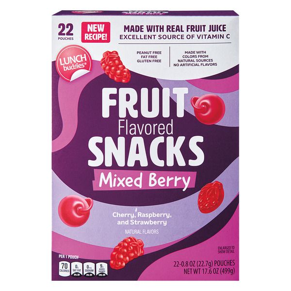 Lunch Buddies Mixed Berries Fruit Snacks 22ct