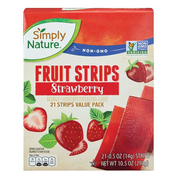 Simply Nature Fruit Strips 21ct - Strawberry