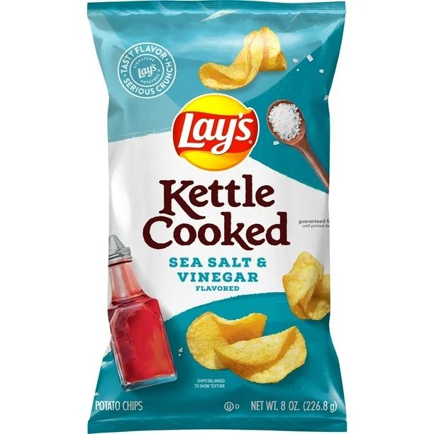 Lays Potato Chips     Kettle Cooked Sea Salt &amp; Vinegar