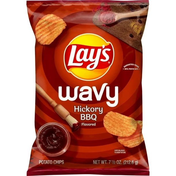 Lays Potato Chips     Wavy Hickory BBQ