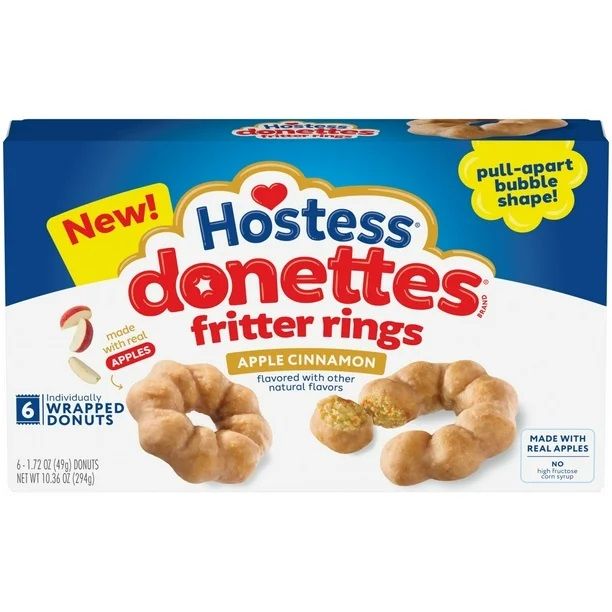 Hostess - Donettes Fritter Rings Apple Cinnamon 6ct