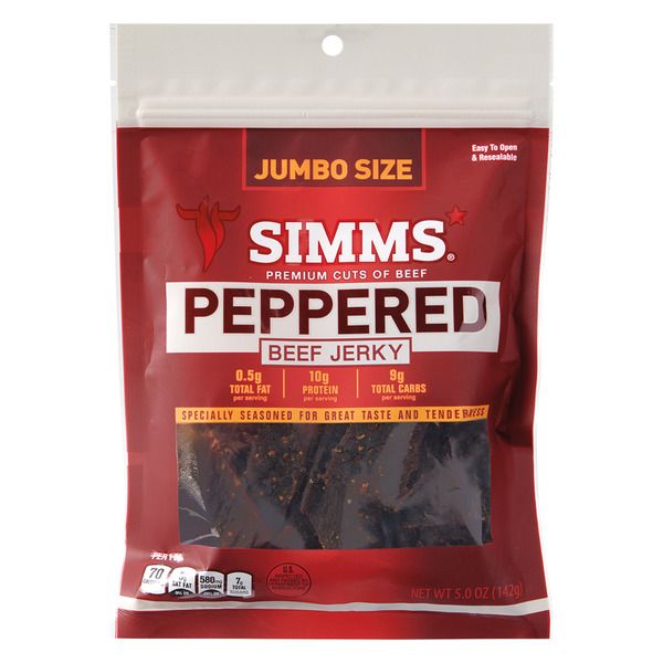 Beef Jerky Jumbo Pouch    Peppered