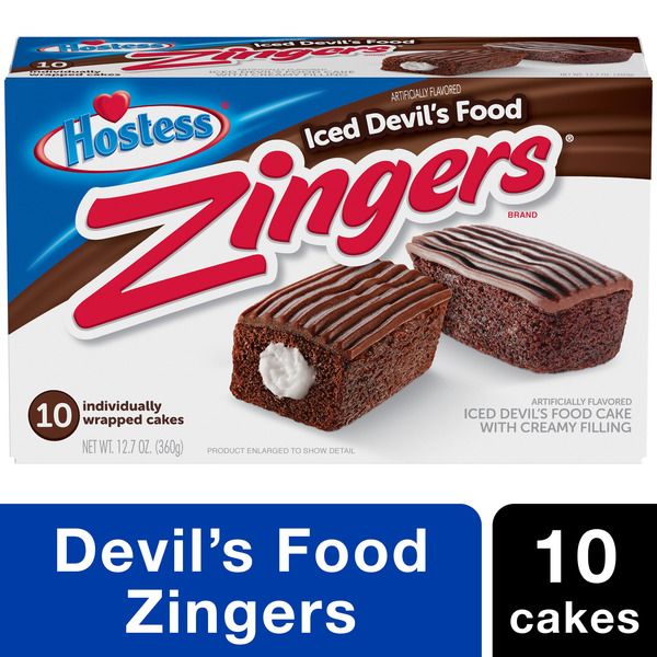 Hostess -    Zingers, Iced Devil&#39;s Food 10ct