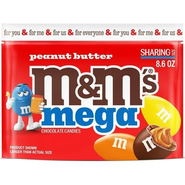 Share Pack    M&amp;M&#39;s Peanut Butter Mega