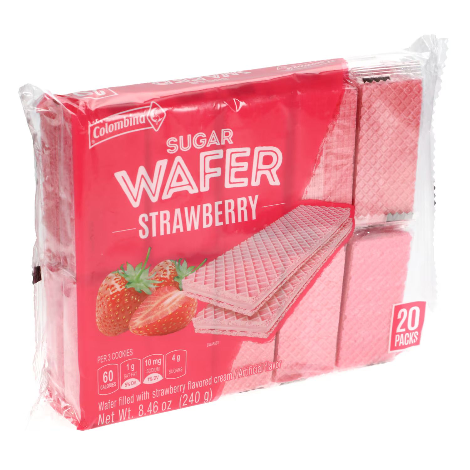 Sugar Wafers 20ct - Strawberry
