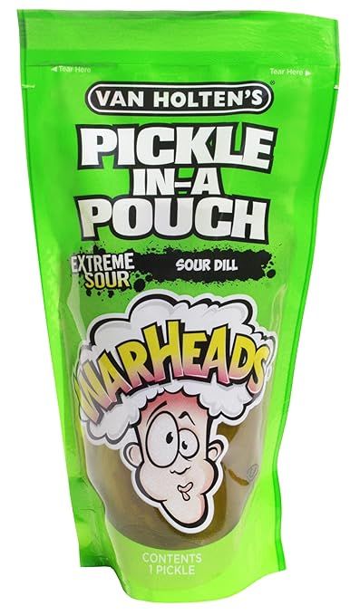 Pickle in a Pouch     Warheads Xtreme Sour Dill