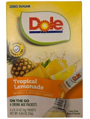 Dole Tropical Lemonade (add to 16.9oz water)     6ct