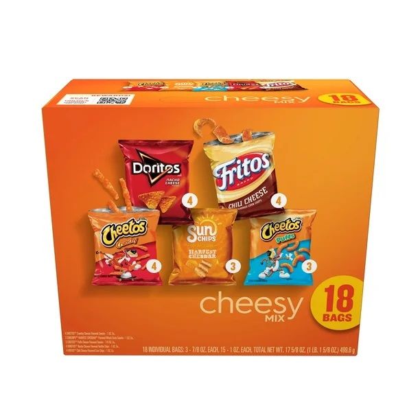 Frito Lay     Variety Pack Cheesy Mix 18ct