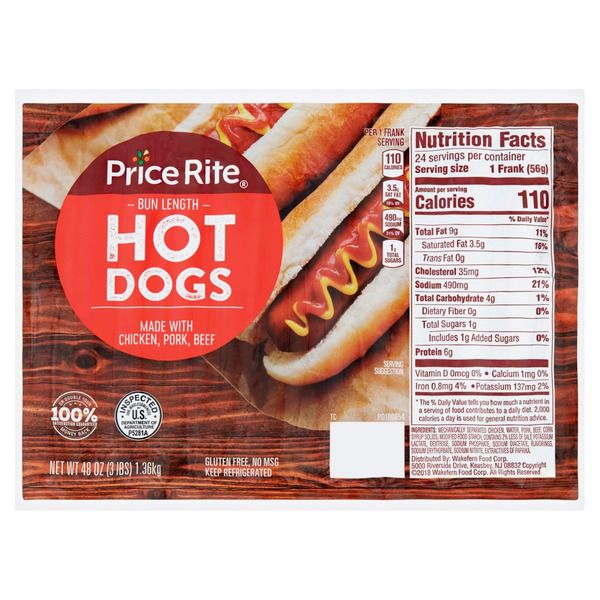 Price Rite Hot Dogs Family Pack (24ct)