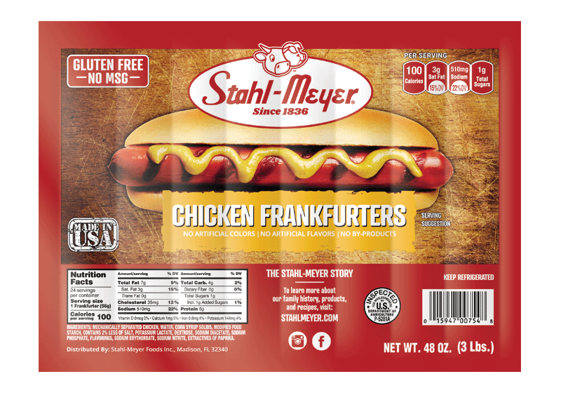 Stahl-Meyer Hot Dogs  - Chicken 24ct