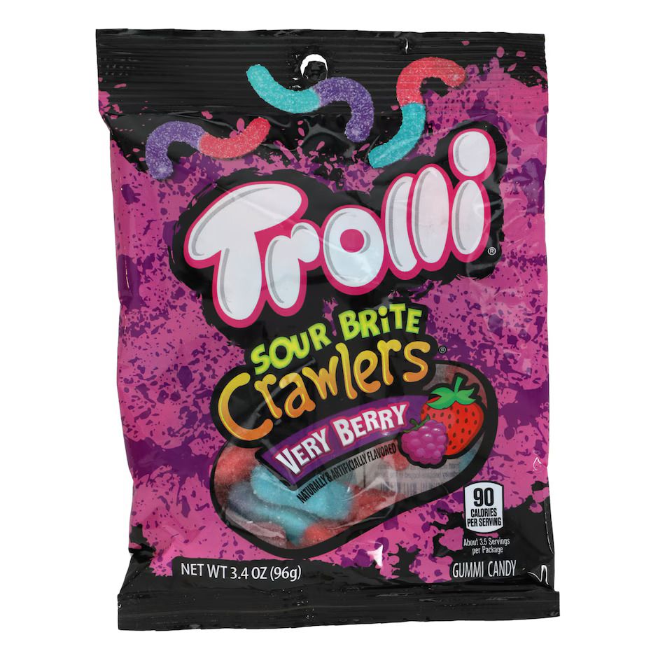 Trolli Peg Bags     Sour Brite Crawlers Very Berry