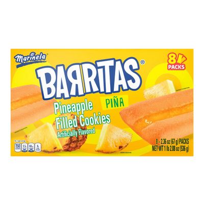 Marinela Mexican Cookies Barritas Pineapple-filled Cookies 8ct