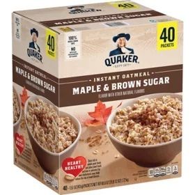 Quaker Instant Oatmeal     Maple &amp; Brown Sugar 40ct