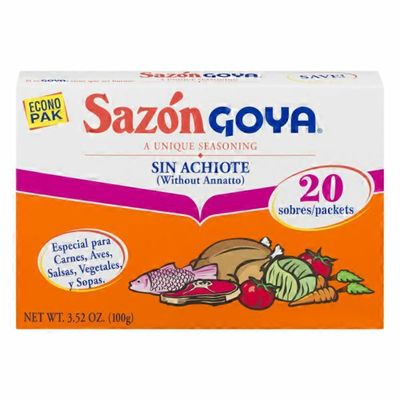 Sazon Goya Sin Achiote (w/o Annatto) 20ct