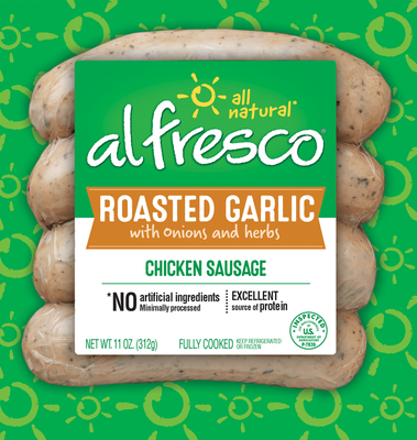 Al Fresco Chicken Sausage 10ct (contains pork)     Roasted Garlic with Onions and Herbs Club Pack