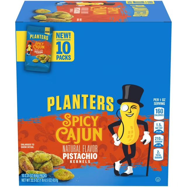 Planters Spicy Cajun Pistachios 10ct