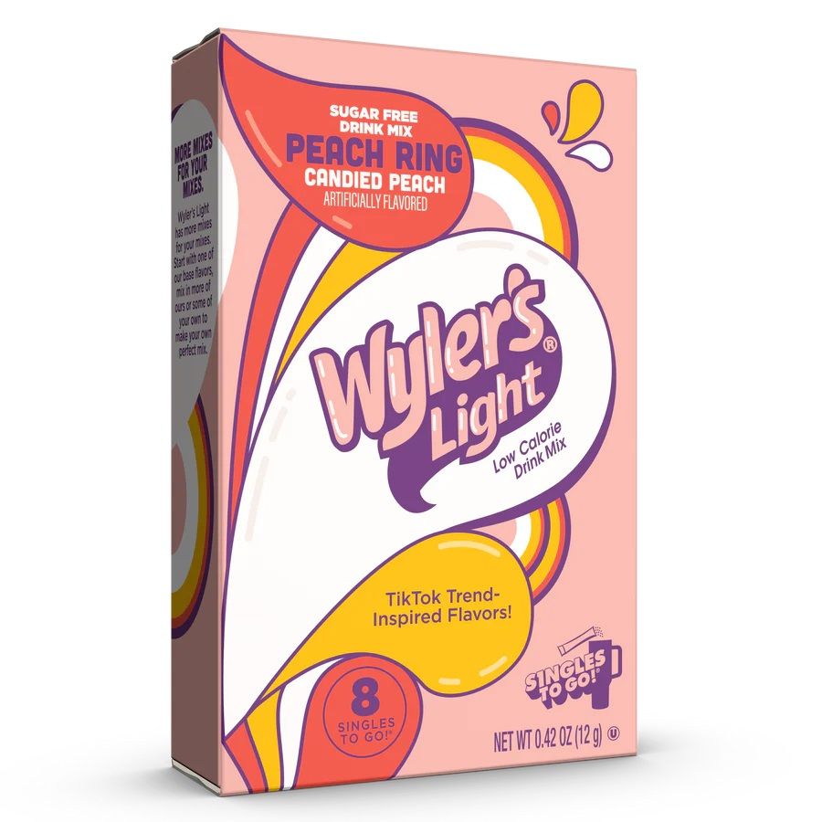 Wyler&#39;s Light 8ct - (add to 16.9oz water)     Peach Ring