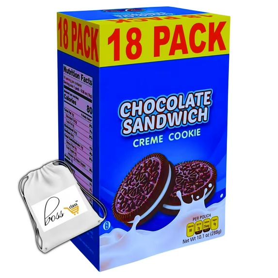Sobisk Chocolate Sandwich Creme Cookie Lunch Packs 18ct