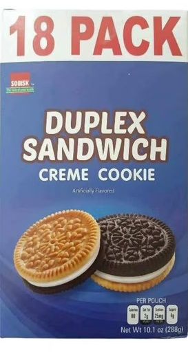 Sobisk Duplex Sandwich Creme Cookie Lunch Packs 18ct