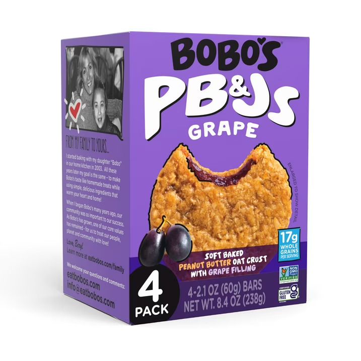 Bobos PB&amp;Js Oat Crust with Grape Filling 4ct