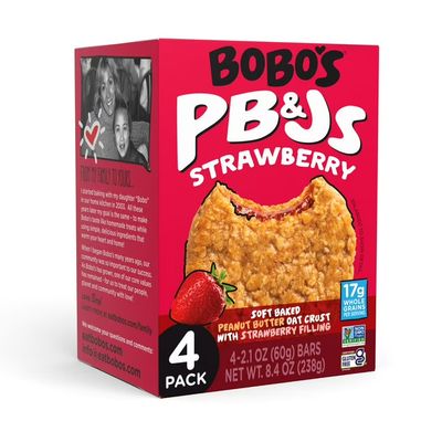Bobos PB&amp;Js Oat Crust with Strawberry Filling 4ct