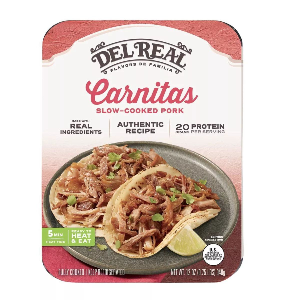 Del Real Fully-Cooked Microwavable Meals - Carnitas