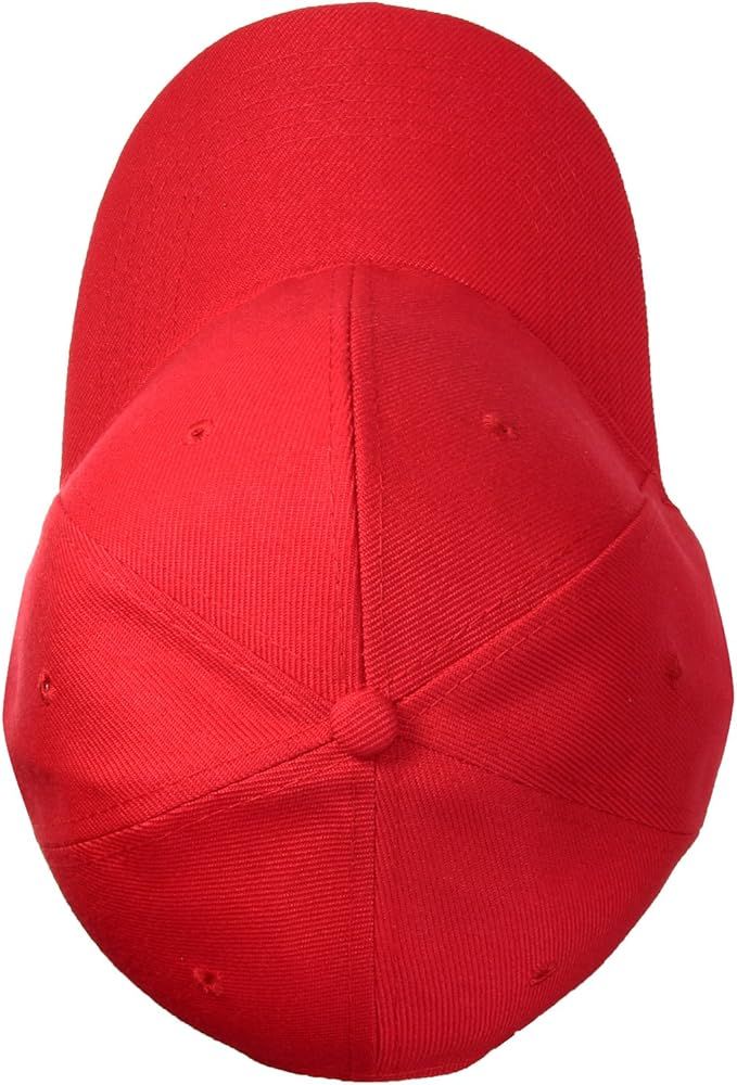 Solid Velcro Adjustable Baseball Caps, Color: Red