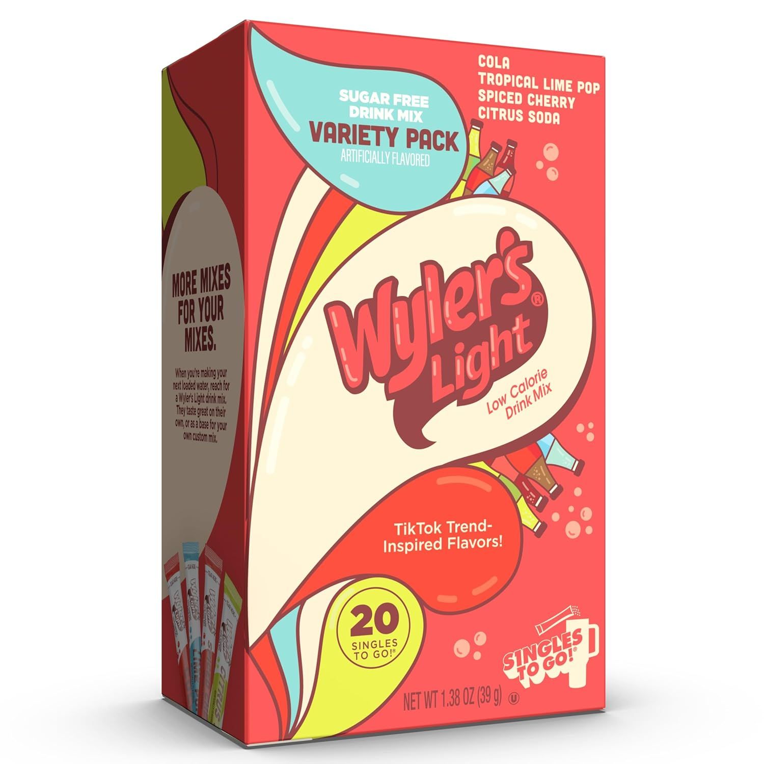 Wyler&#39;s Light Soda Flavor Variety Pack 20ct - (add to 16.9oz water)