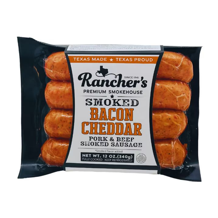 Rancher&#39;s Sausage 4ct - Smoked Bacon Cheddar