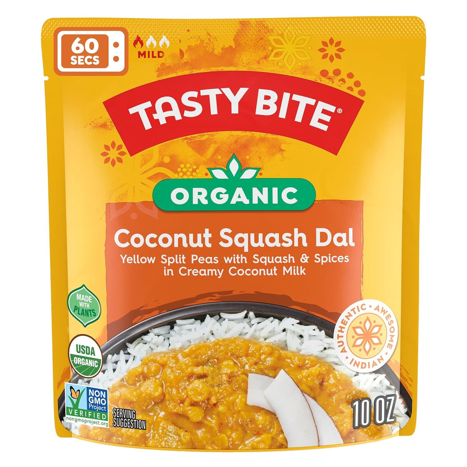 Tasty Bite Indian Microwave Pouches Coconut Squash Dal Tasty Bite Indian Microwave Pouches Coconut Squash Dal