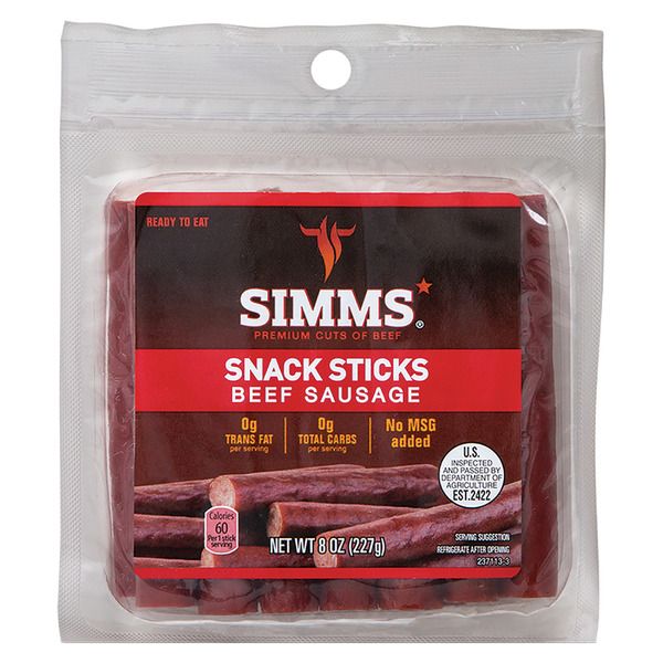 Simms Snack Sticks Sausage - Beef Simms Snack Sticks Sausage - Beef