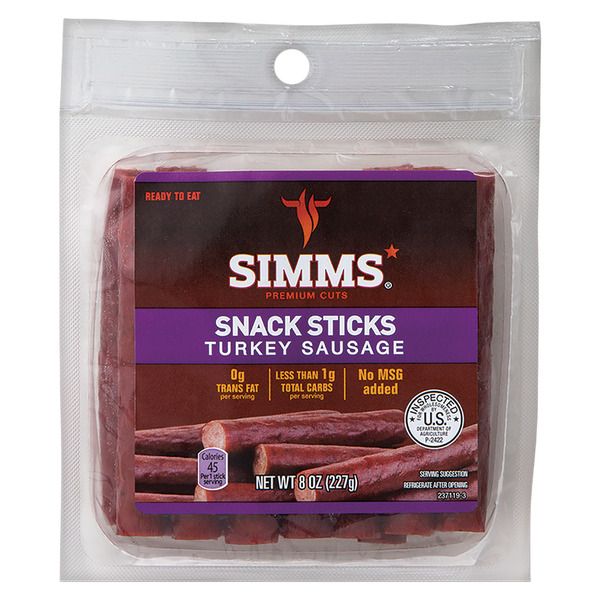 Simms Snack Sticks Sausage - Turkey Simms Snack Sticks Sausage - Turkey