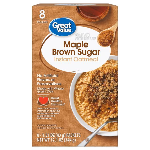 Generic Oatmeal 8ct Maple Brown Sugar Generic Oatmeal 8ct Maple Brown Sugar