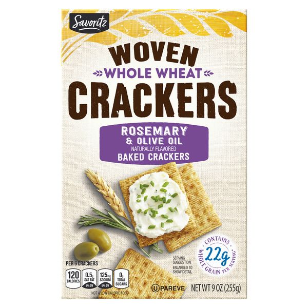 Savoritz Crackers Rosemary Olive Oil Woven Wheat Savoritz Crackers Rosemary Olive Oil Woven Wheat