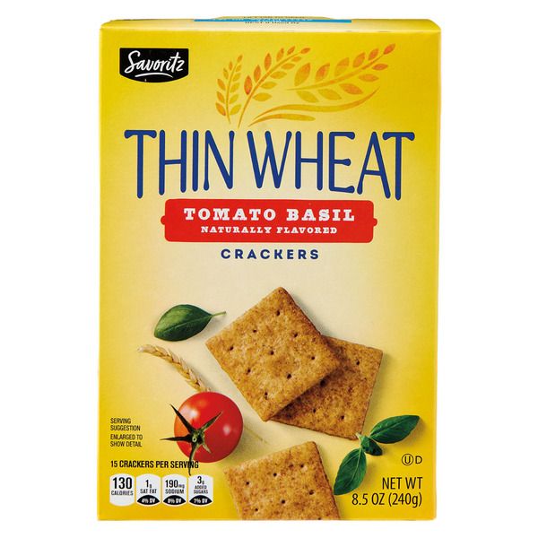 Savoritz Crackers     Thin Wheat - Tomato Basil