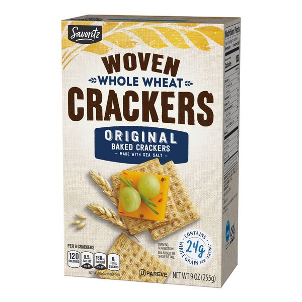 Savoritz Crackers     Woven Whole Wheat Original
