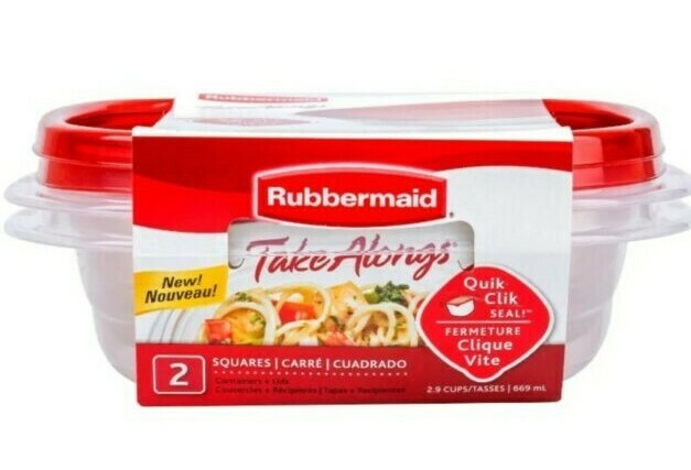 Rubbermaid Square Container w/lid 24oz 2ct (2.9 cups) Rubbermaid Square Container w/lid 24oz 2ct (2.9 cups)