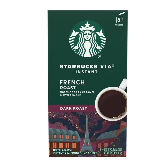 Starbucks VIA Instant sticks     French Dark Roast 8ct