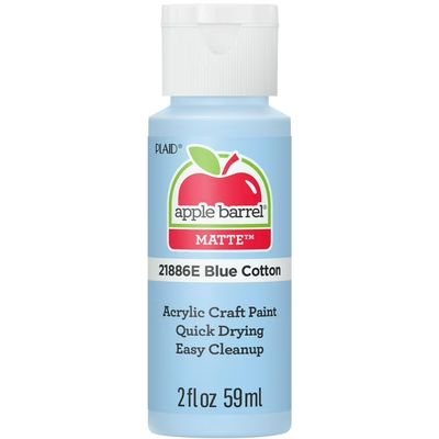 Apple Barrel Matte Acrylic Craft Paint, 2oz bottles     Blue Cotton