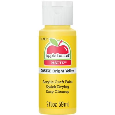 Apple Barrel Matte Acrylic Craft Paint, 2oz bottles     Bright Yellow