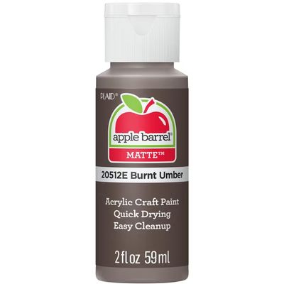 Apple Barrel Matte Acrylic Craft Paint, 2oz bottles     Burnt Umber