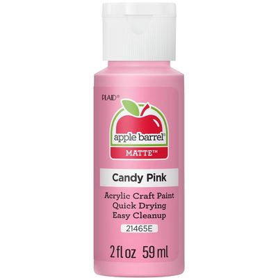 Apple Barrel Matte Acrylic Craft Paint, 2oz bottles     Candy Pink