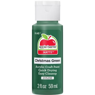Apple Barrel Matte Acrylic Craft Paint, 2oz bottles     Christmas Green