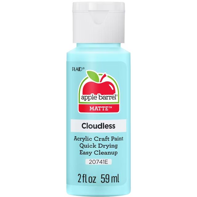 Apple Barrel Matte Acrylic Craft Paint, 2oz bottles Cloudless Apple Barrel Matte Acrylic Craft Paint, 2oz bottles Cloudless